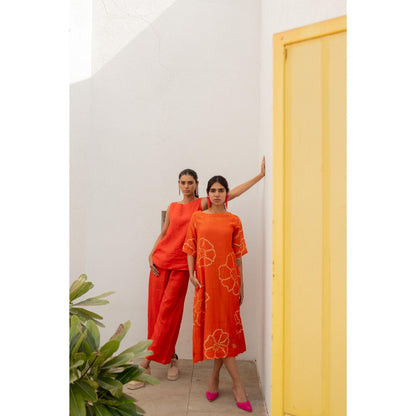 Silai Studio Scarlet Linen Co-Ord (Set of 2)