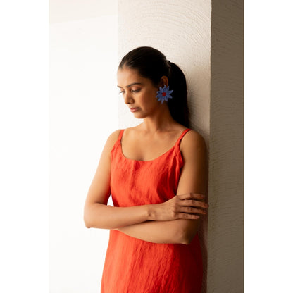 Silai Studio Scarlet Linen Spaghetti Kurta with Palazzo (Set of 2)