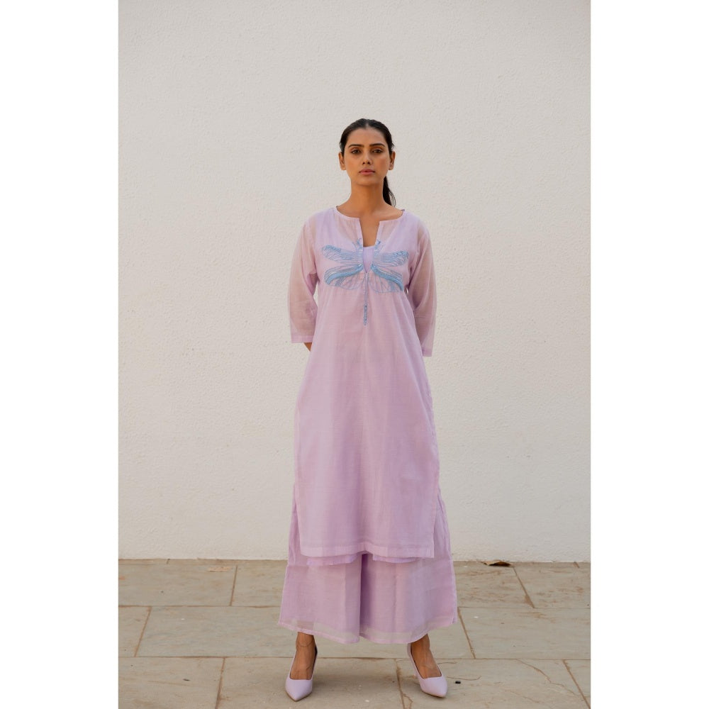 Silai Studio Dragonfly On A Thistle Kurta with Palazzo (Set of 2)
