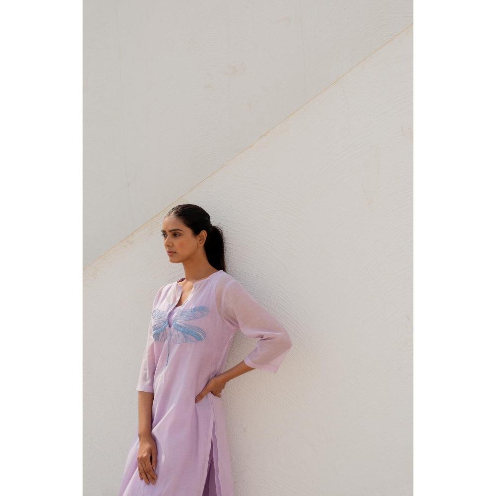 Silai Studio Dragonfly On A Thistle Kurta with Palazzo (Set of 2)