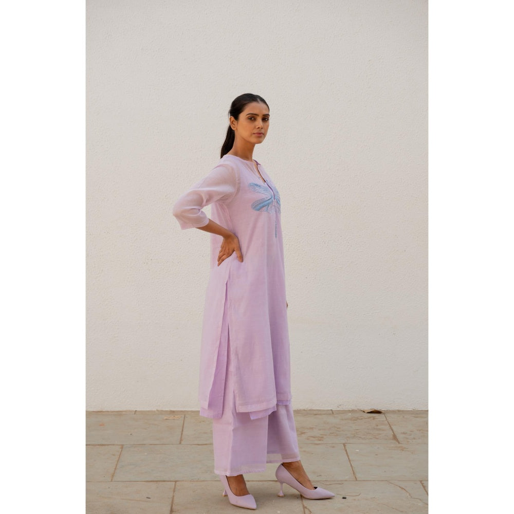 Silai Studio Dragonfly On A Thistle Kurta with Palazzo (Set of 2)