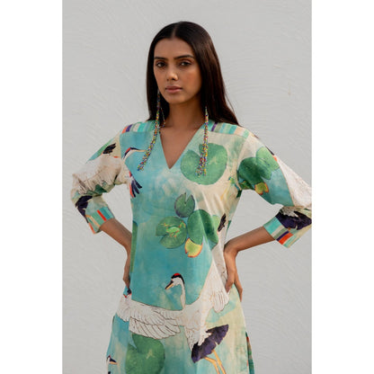 Silai Studio Birds Eye View Kurta with Palazzo (Set of 2)