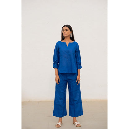Silai Studio Sapphire Linen Co-Ord (Set of 2)
