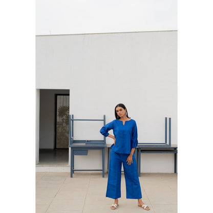 Silai Studio Sapphire Linen Co-Ord (Set of 2)