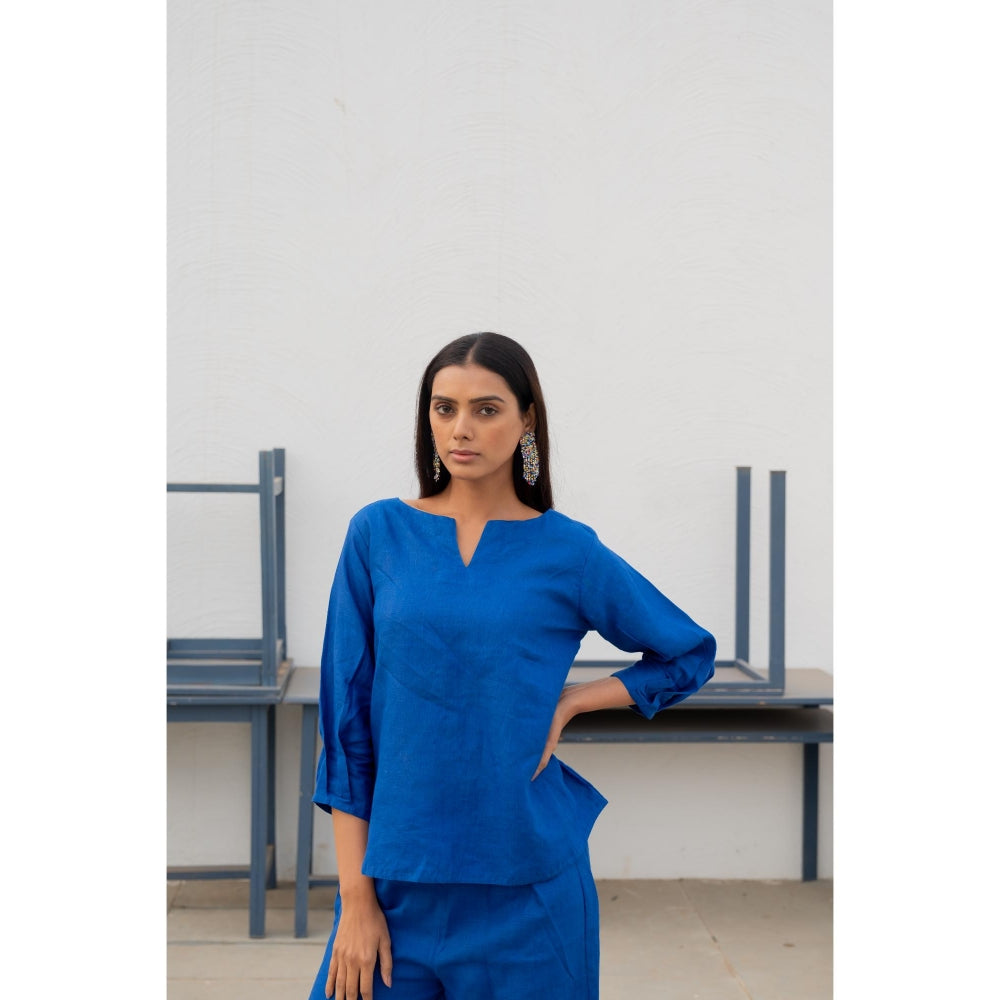 Silai Studio Sapphire Linen Co-Ord (Set of 2)