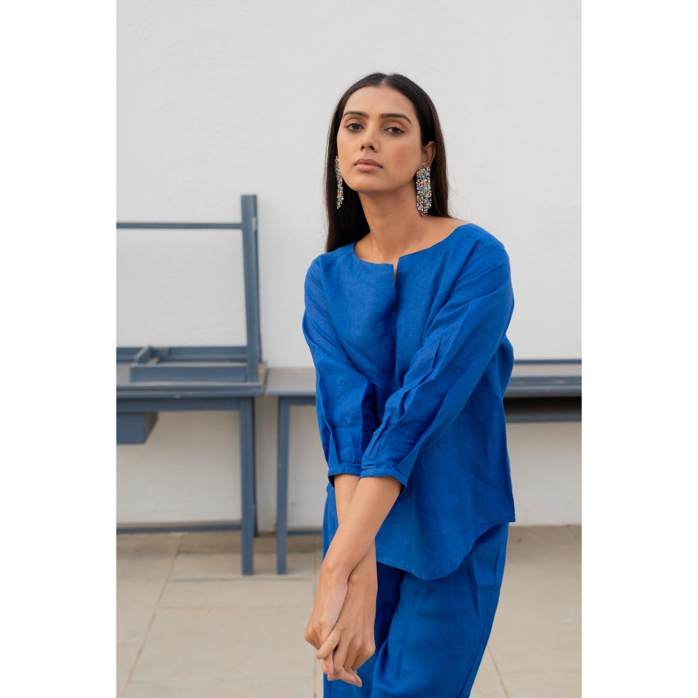 Silai Studio Sapphire Linen Co-Ord (Set of 2)