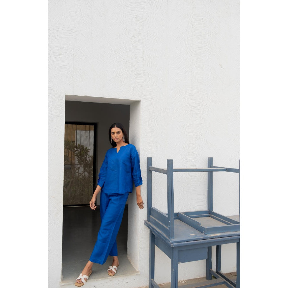 Silai Studio Sapphire Linen Co-Ord (Set of 2)