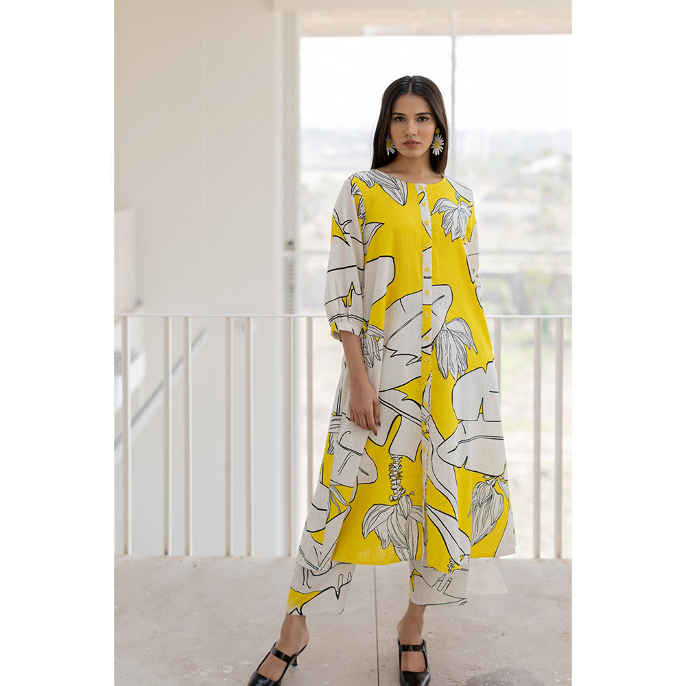 Silai Studio Plantain Orchard Button Down Kurta