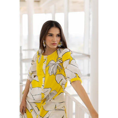 Silai Studio Plantain Orchard Button Down Kurta