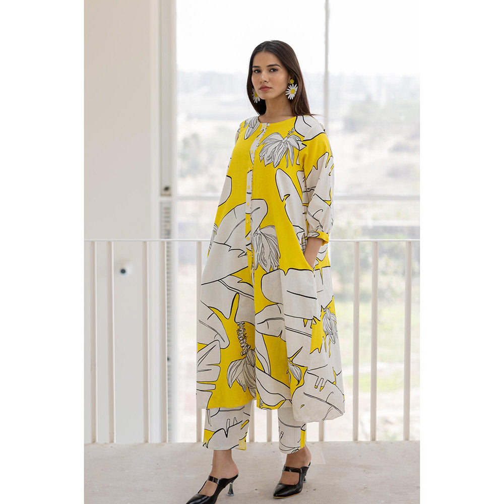 Silai Studio Plantain Orchard Button Down Kurta