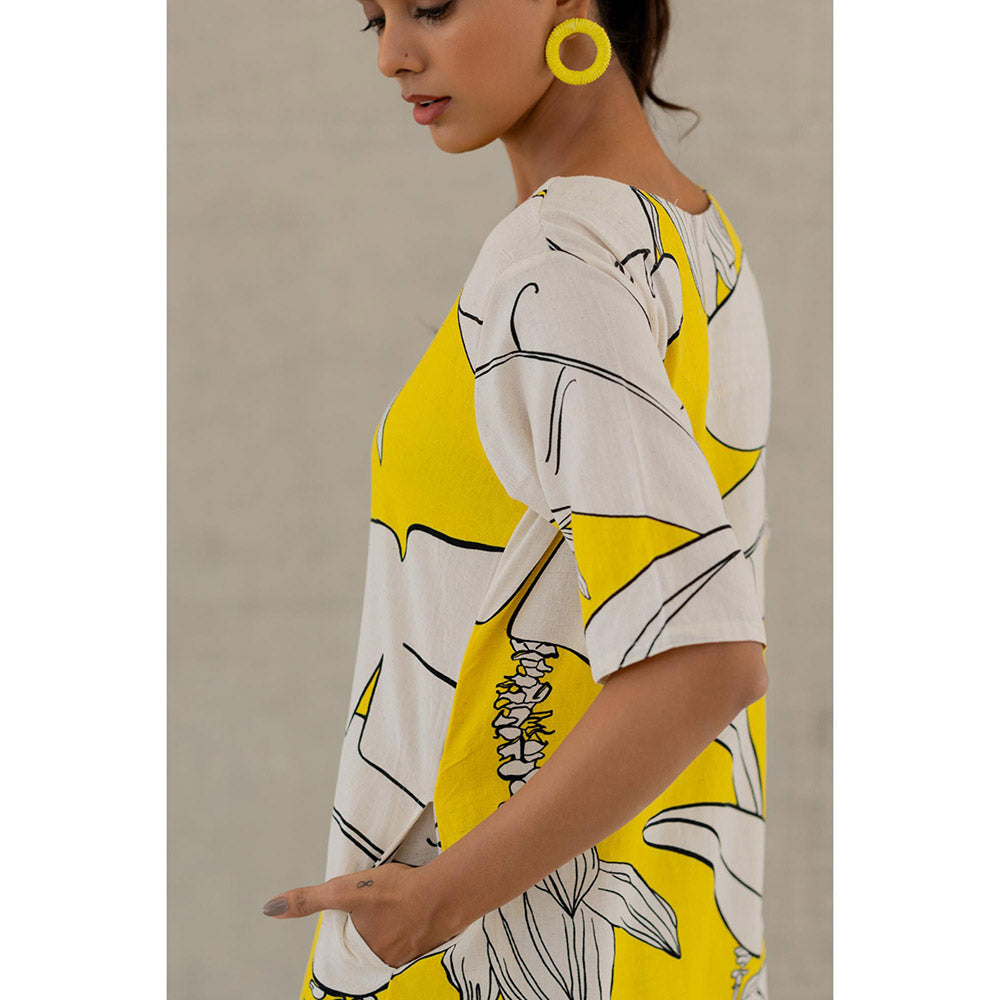 Silai Studio Plantain Orchard Printed Kurta and Palazzo (Set of 2)
