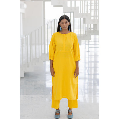Silai Studio Sunflower Yellow Kurta
