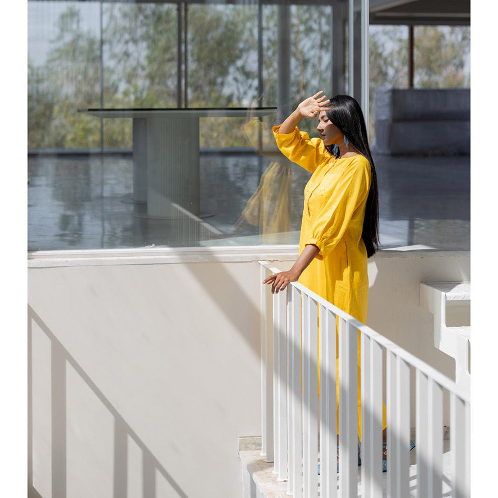 Silai Studio Sunflower Yellow Kurta