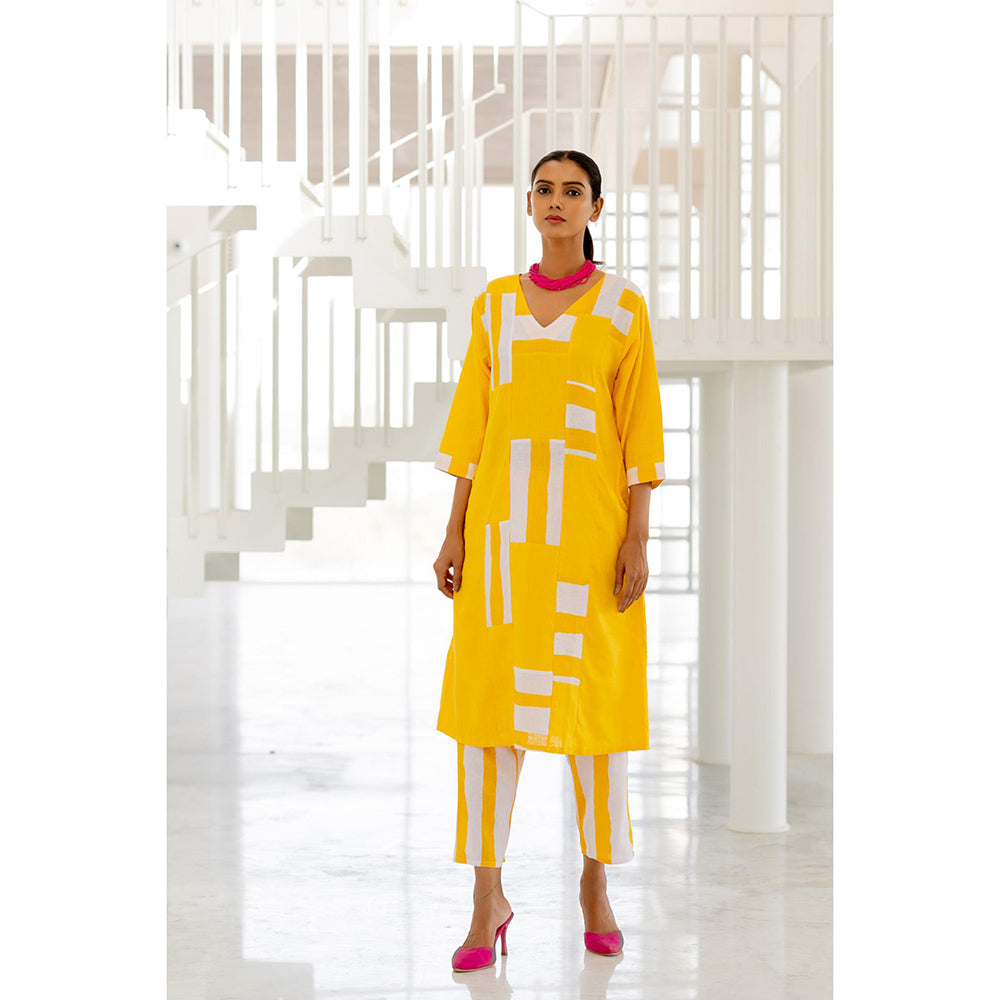 Silai Studio Lemons and Candies Panelled Kurta