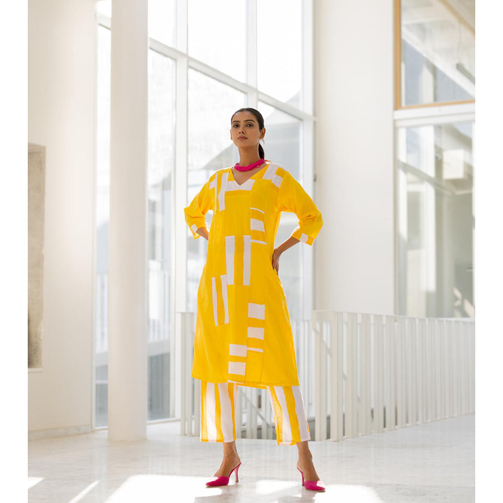 Silai Studio Lemons and Candies Panelled Kurta