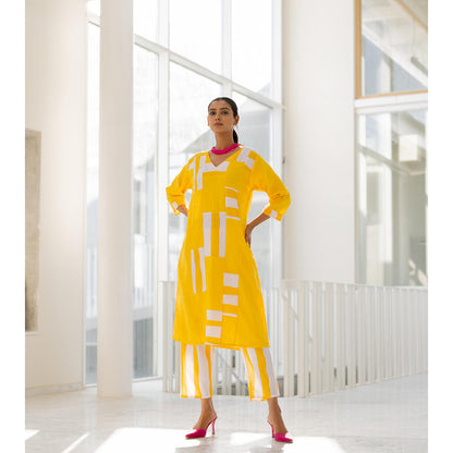 Silai Studio Lemons and Candies Panelled Kurta