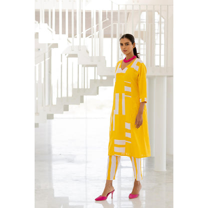 Silai Studio Lemons and Candies Panelled Kurta