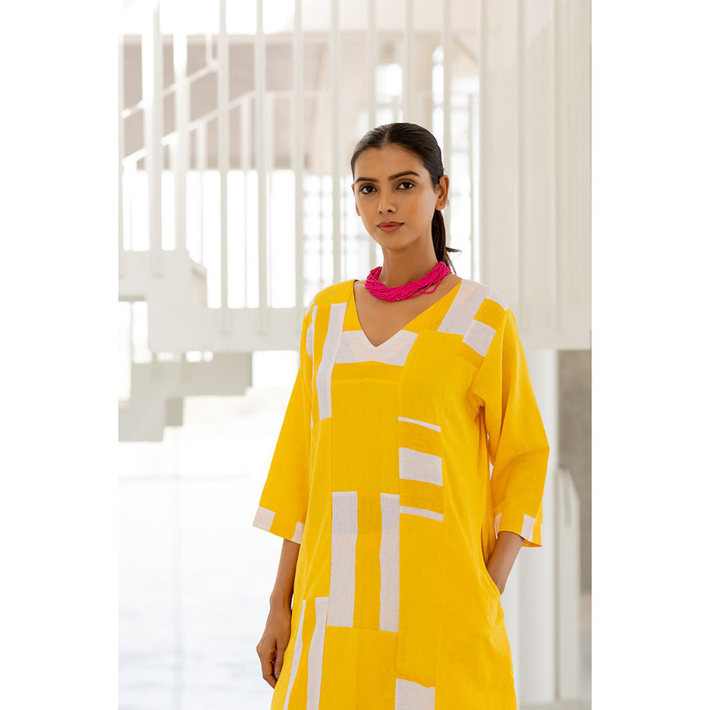 Silai Studio Lemons and Candies Panelled Kurta