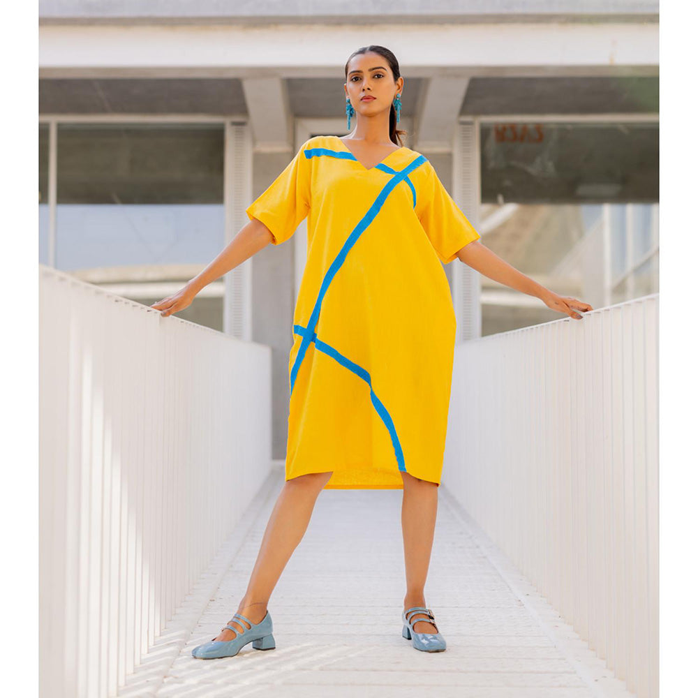 Silai Studio Yellow Sunbeam Solid Dress