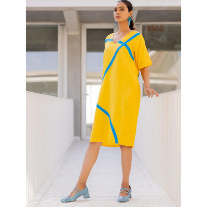 Silai Studio Yellow Sunbeam Solid Dress
