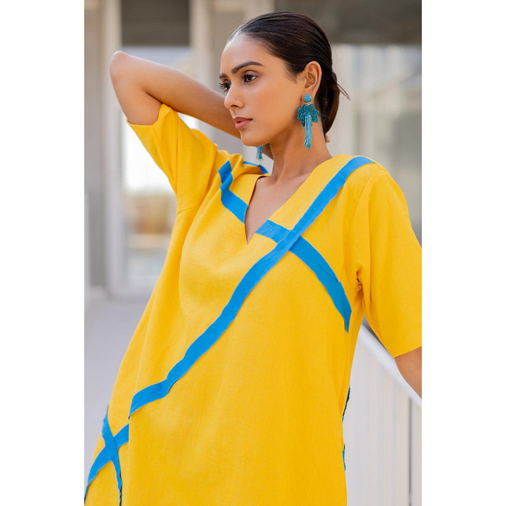 Silai Studio Yellow Sunbeam Solid Dress