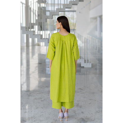 Silai Studio Avocado Green Kurta