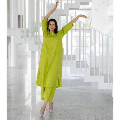 Silai Studio Avocado Green Kurta