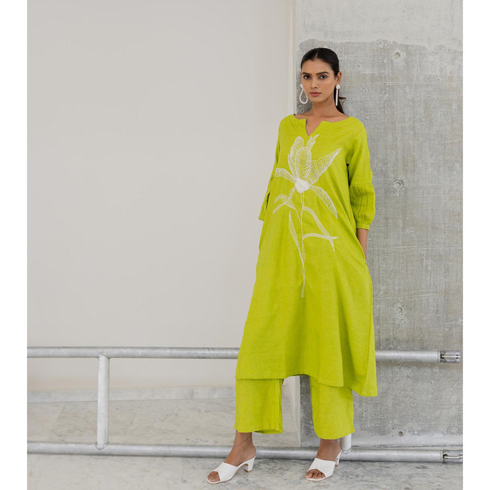 Silai Studio Matcha Bloom Kurta
