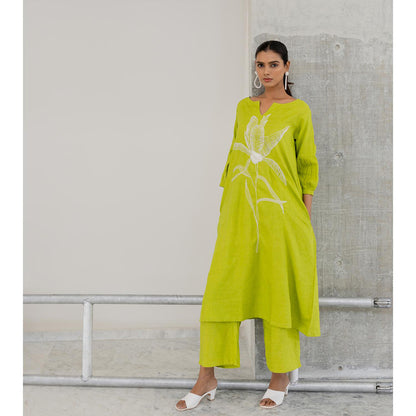 Silai Studio Matcha Bloom Kurta