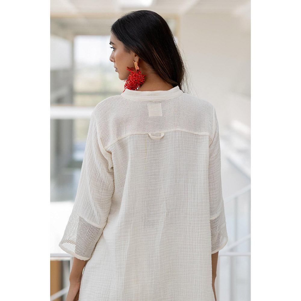 Silai Studio Vanilla Mist Solid Co-Ord (Set of 2)