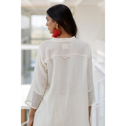 Silai Studio Vanilla Mist Solid Co-Ord (Set of 2)