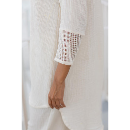 Silai Studio Vanilla Mist Solid Co-Ord (Set of 2)