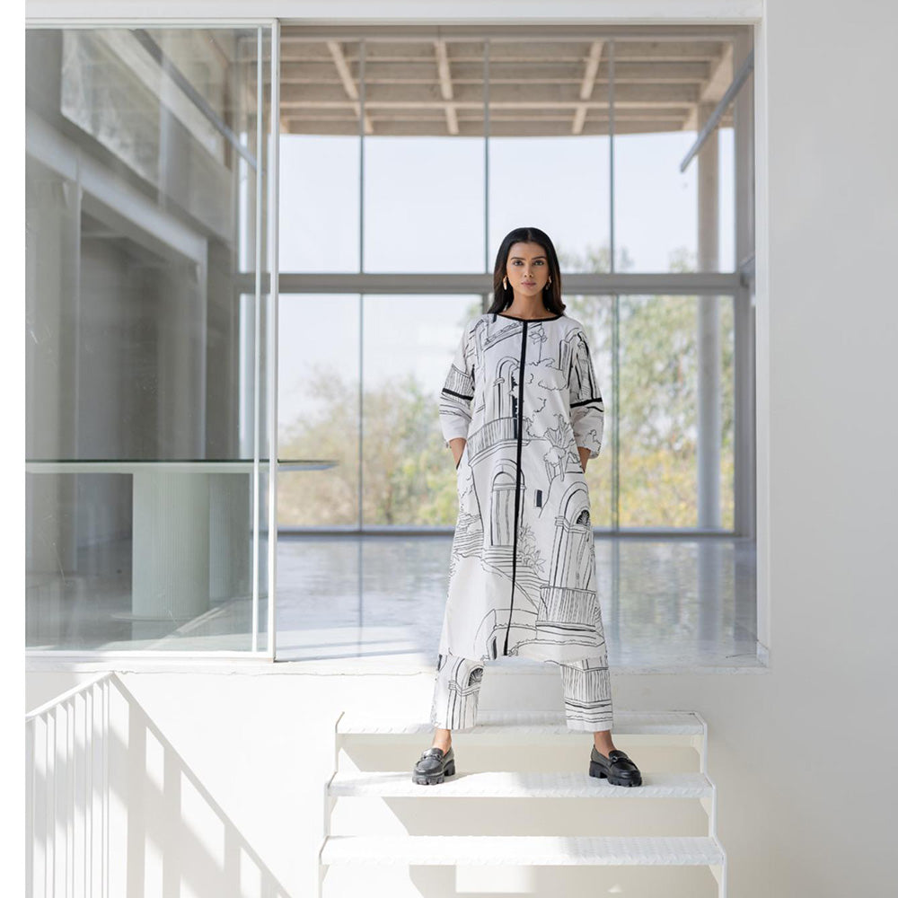 Silai Studio Arches and Avenues Kurta and Pant (Set of 2)