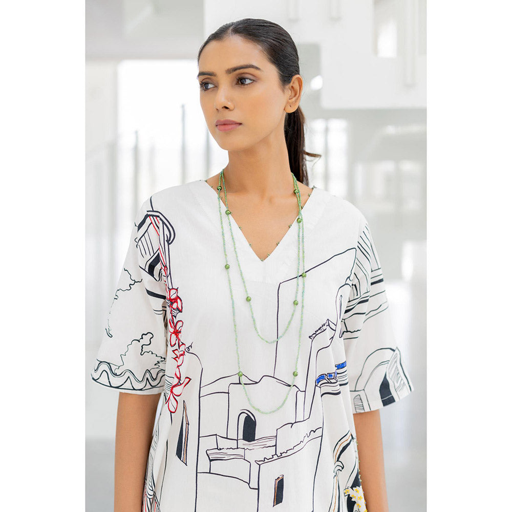 Silai Studio Sunlit Vistas Embroidered Kurta and Pant (Set of 2)