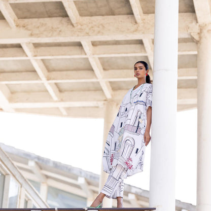 Silai Studio Sunlit Vistas Printed Kurta