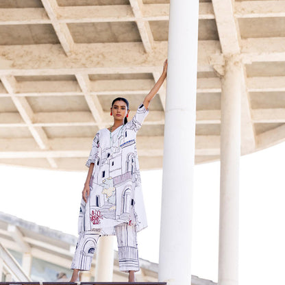 Silai Studio Sunlit Vistas Printed Kurta