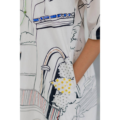Silai Studio Sunlit Vistas Printed Kurta