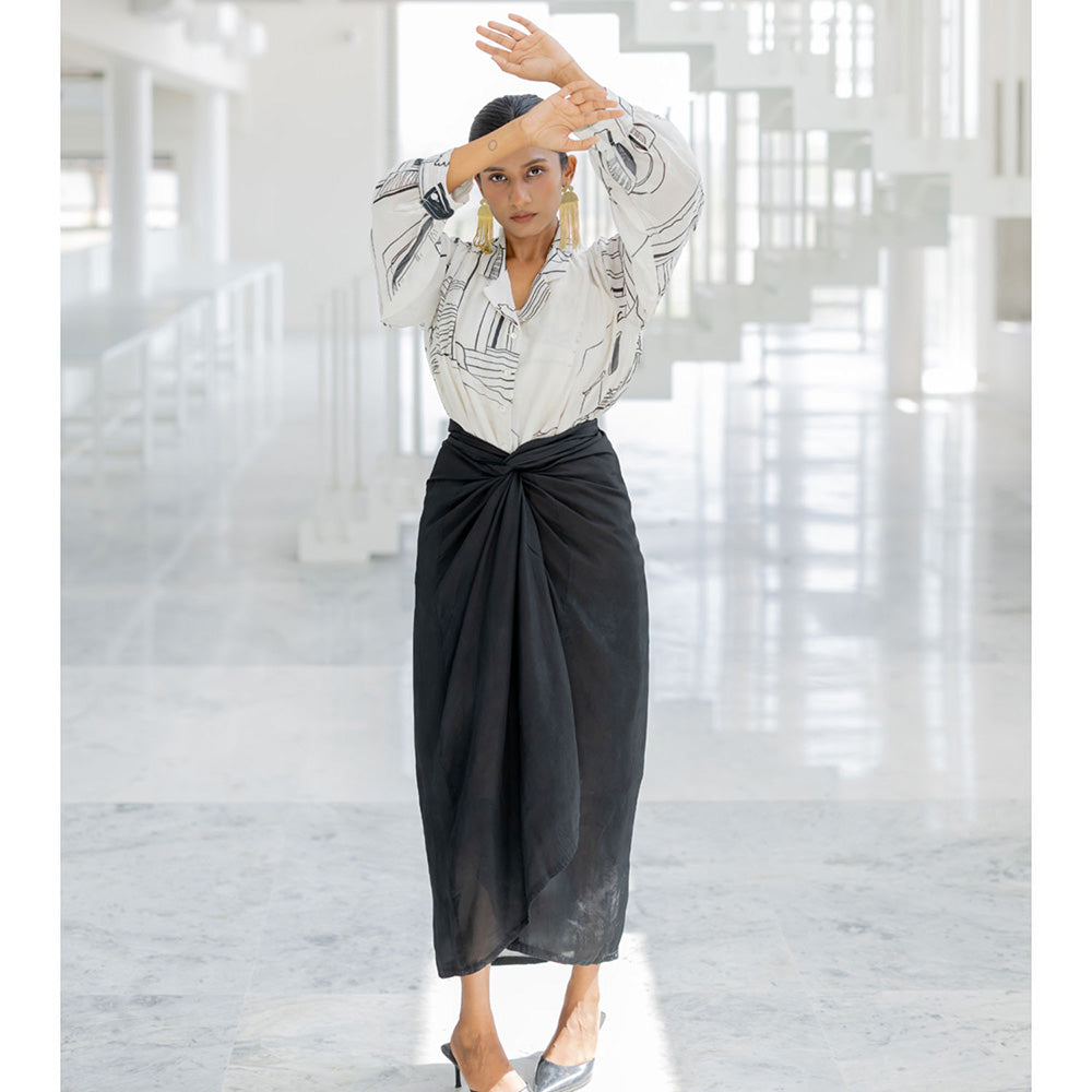 Silai Studio Arched Doorways Shirt with Slip (Set of 2)
