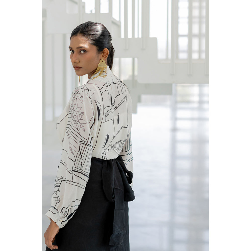 Silai Studio Arched Doorways Shirt with Slip (Set of 2)