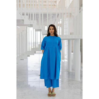 Silai Studio Azure Horizon Tunic Co-Ord (Set of 2)