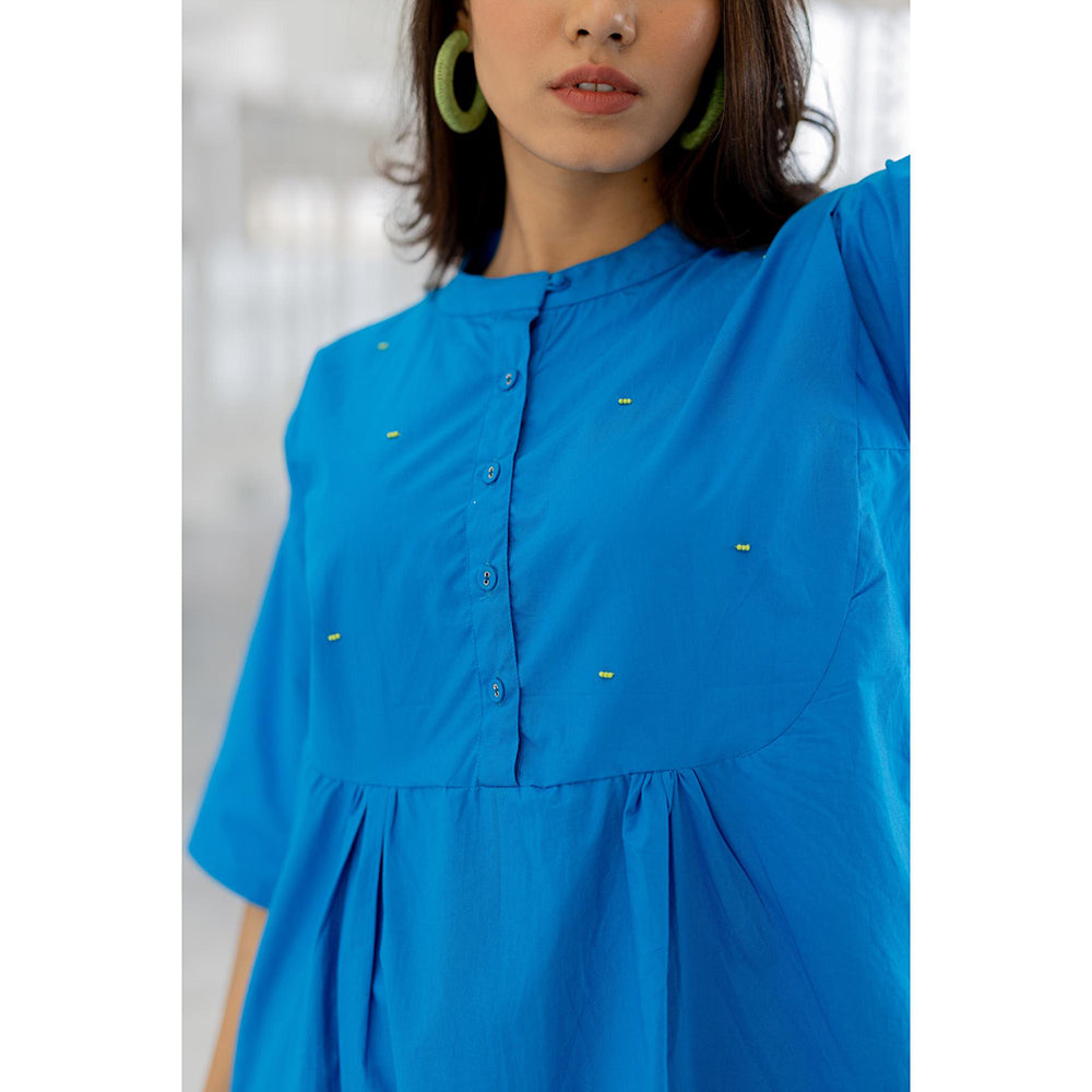 Silai Studio Azure Horizon Tunic Co-Ord (Set of 2)