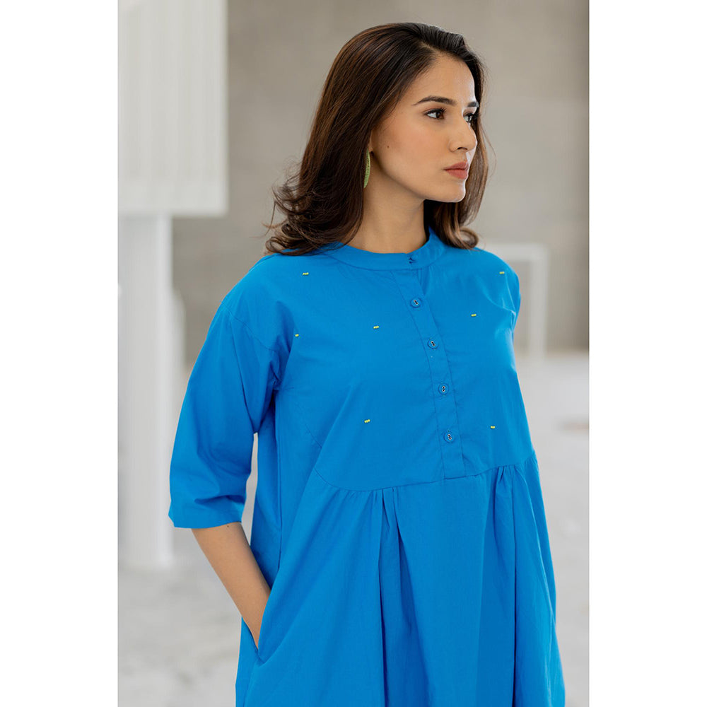 Silai Studio Azure Horizon Tunic Co-Ord (Set of 2)