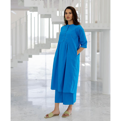 Silai Studio Azure Horizon Tunic Co-Ord (Set of 2)