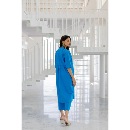 Silai Studio Azure Horizon Tunic Co-Ord (Set of 2)