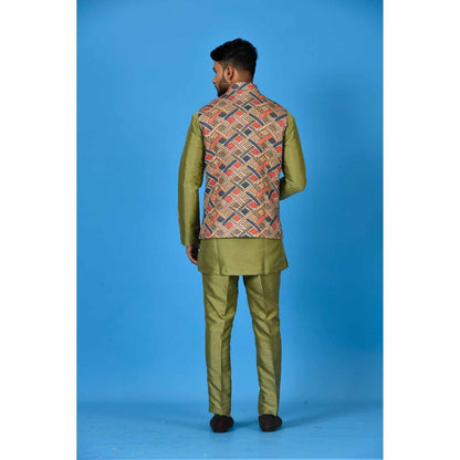 Simaaya Multi-Colour Premium Quality Linen Blend Made Nehru Jacket
