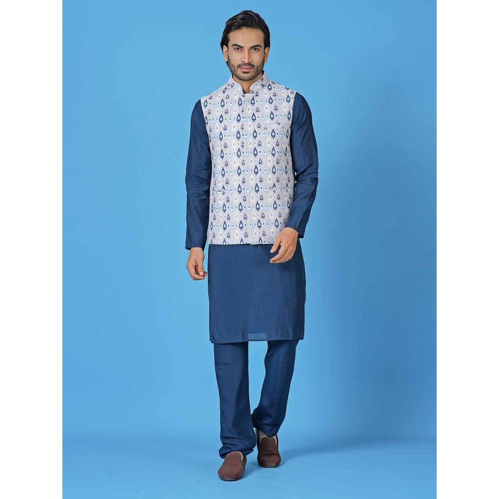 Simaaya White Premium Quality Silk Made Nehru Jackets