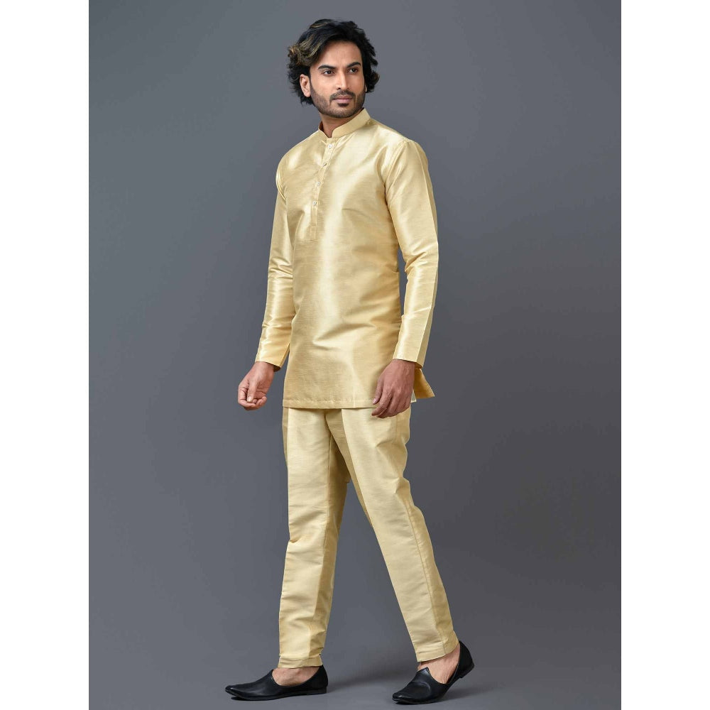 Simaaya Cream Premium Quality Silk Made Short Kurta