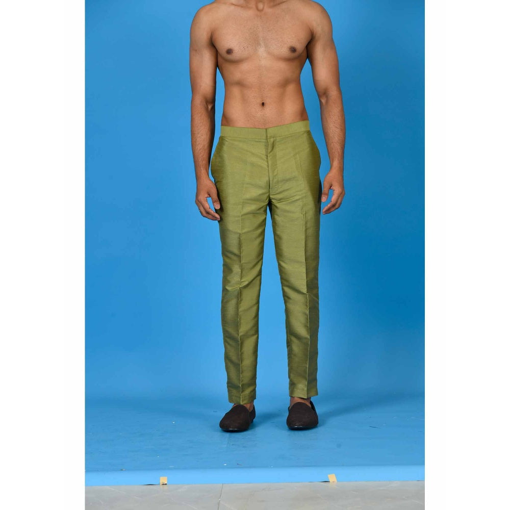 Simaaya Green Premium Quality Silk Made Designer Pyjamas