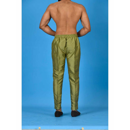 Simaaya Green Premium Quality Silk Made Designer Pyjamas