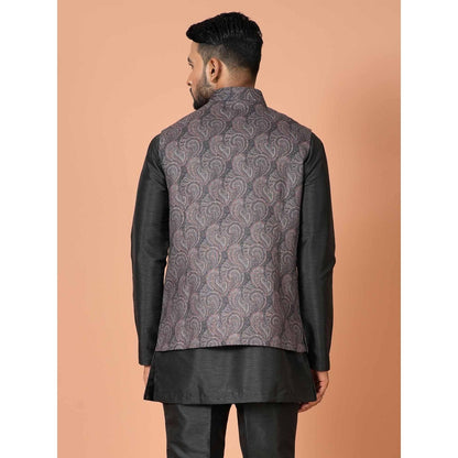 Simaaya Grey Premium Quality Linen Blend Made Nehru Jacket
